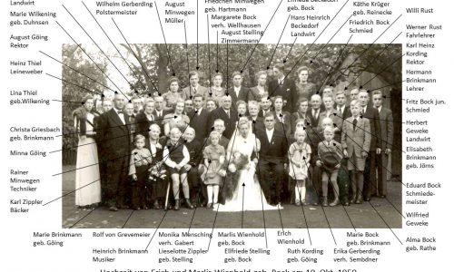 1305 1950 Erich Wienholt Marlis Bock Hochzeit